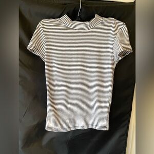 Striped Black and White Women's Top